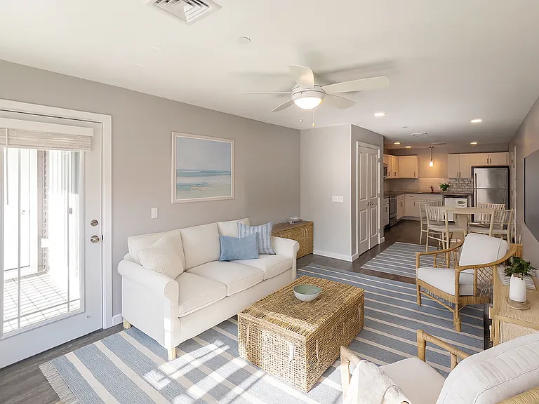 Open concept living room and kitchen layouts.