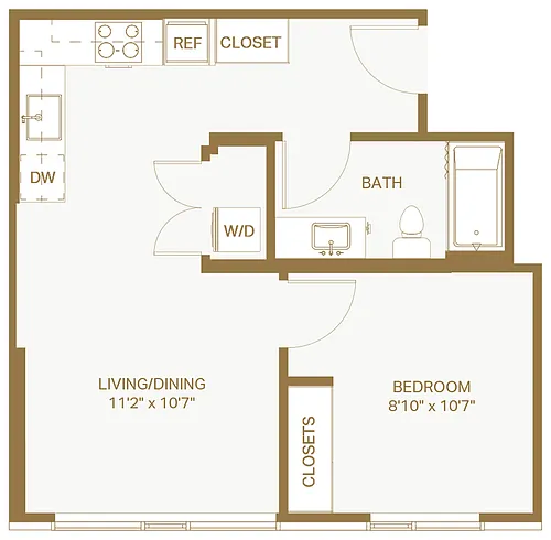Floor plan 1x1 C7 Cascade