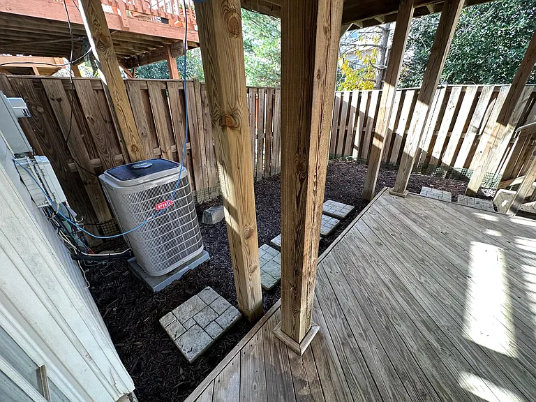 Lower deck looking left - new AC unit