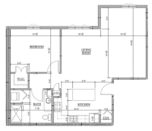 Floor plan One Bedroom
