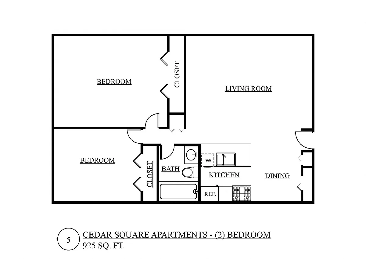 Floor plan 2 Bedroom C