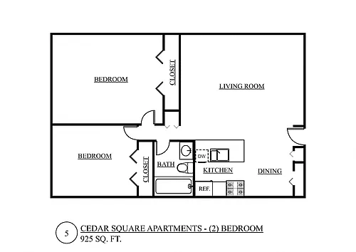 Floor plan 2 Bedroom C