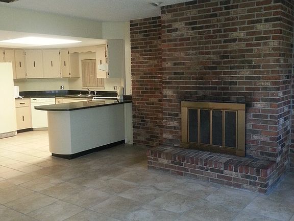 Living area fireplace