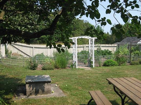 Garden with well