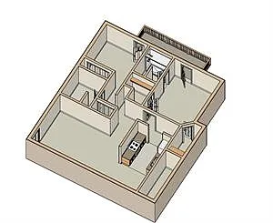 Floor plan 2 bedroom 1.5 Bath Deluxe