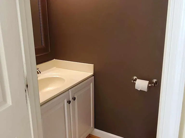 half bath on main floor. Walls are light in color now
