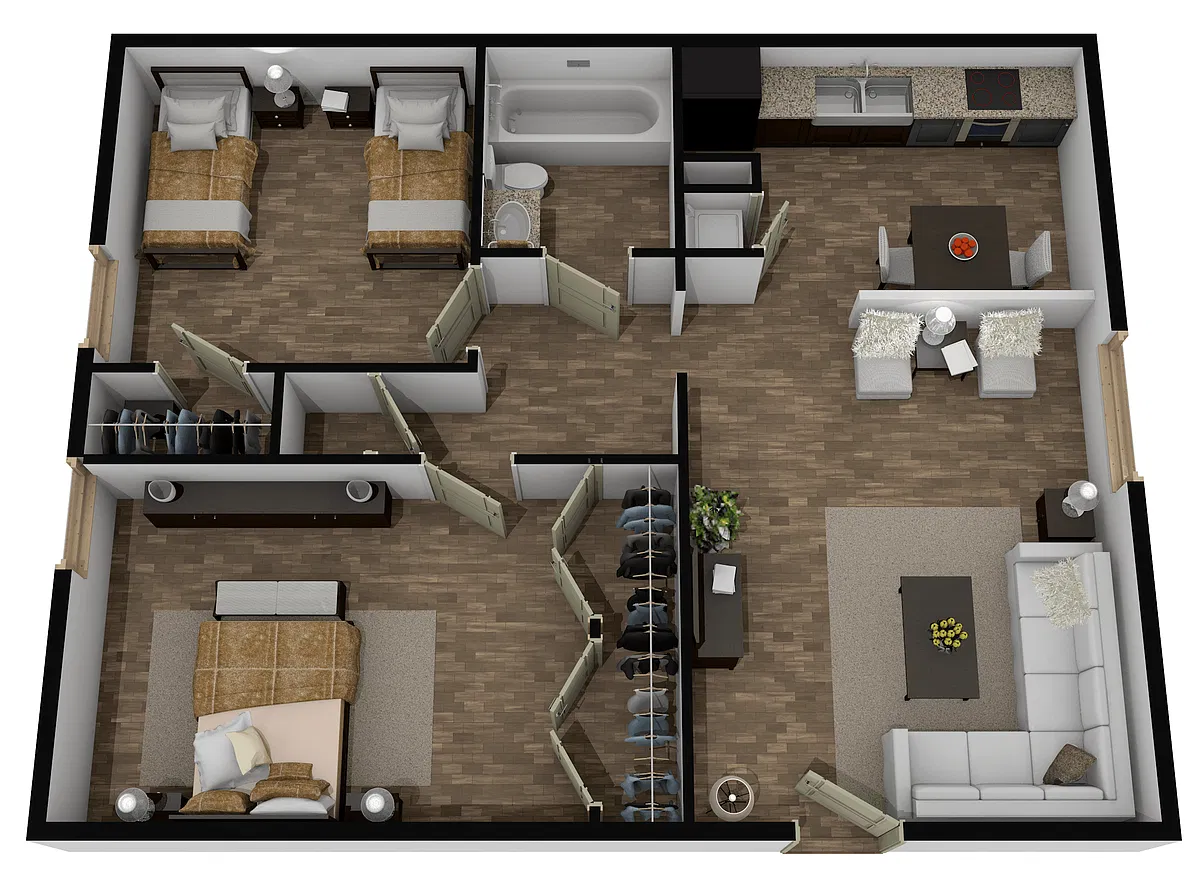 Floor plan 2 BED | 1 BATH