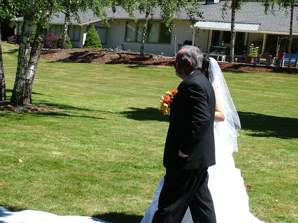 Wedding in back yard.