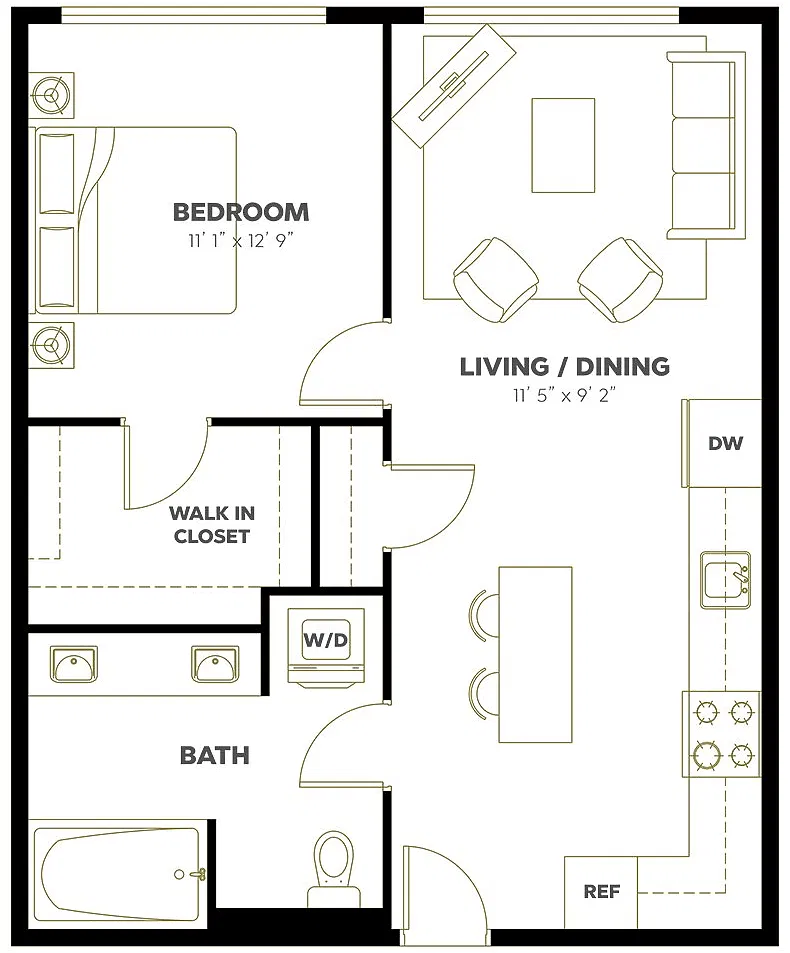 Floor plan 1X1 C3