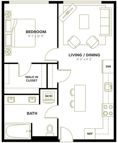 Floor plan 1X1 C3