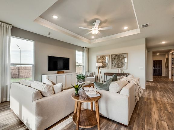 Spacious gathering room off entry Furnished Model