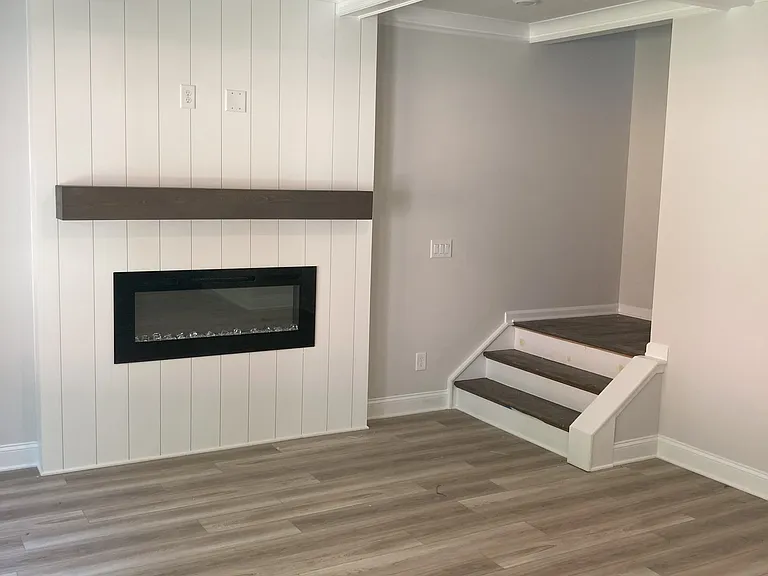 Fireplace in living area