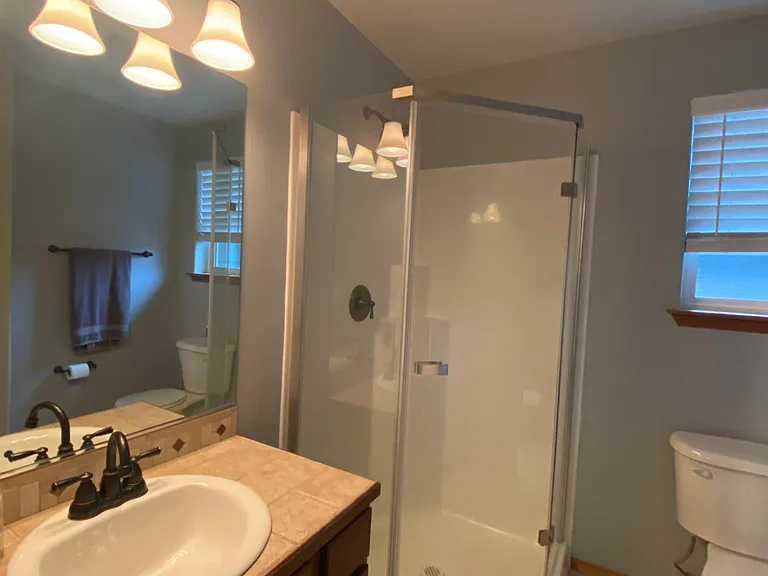 Master Bathroom with large linen closet