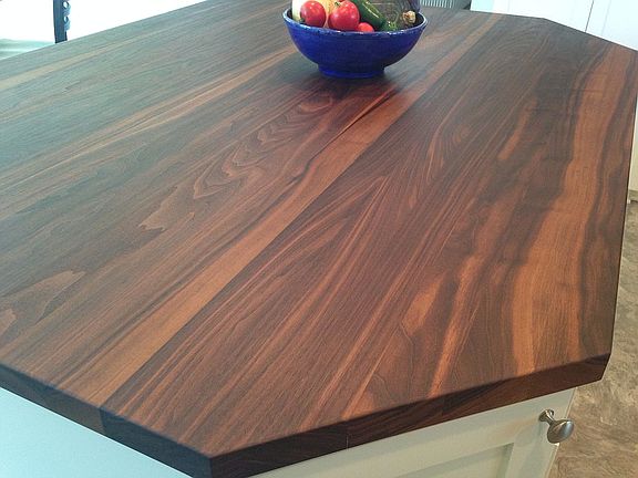 Solid black walnut island
