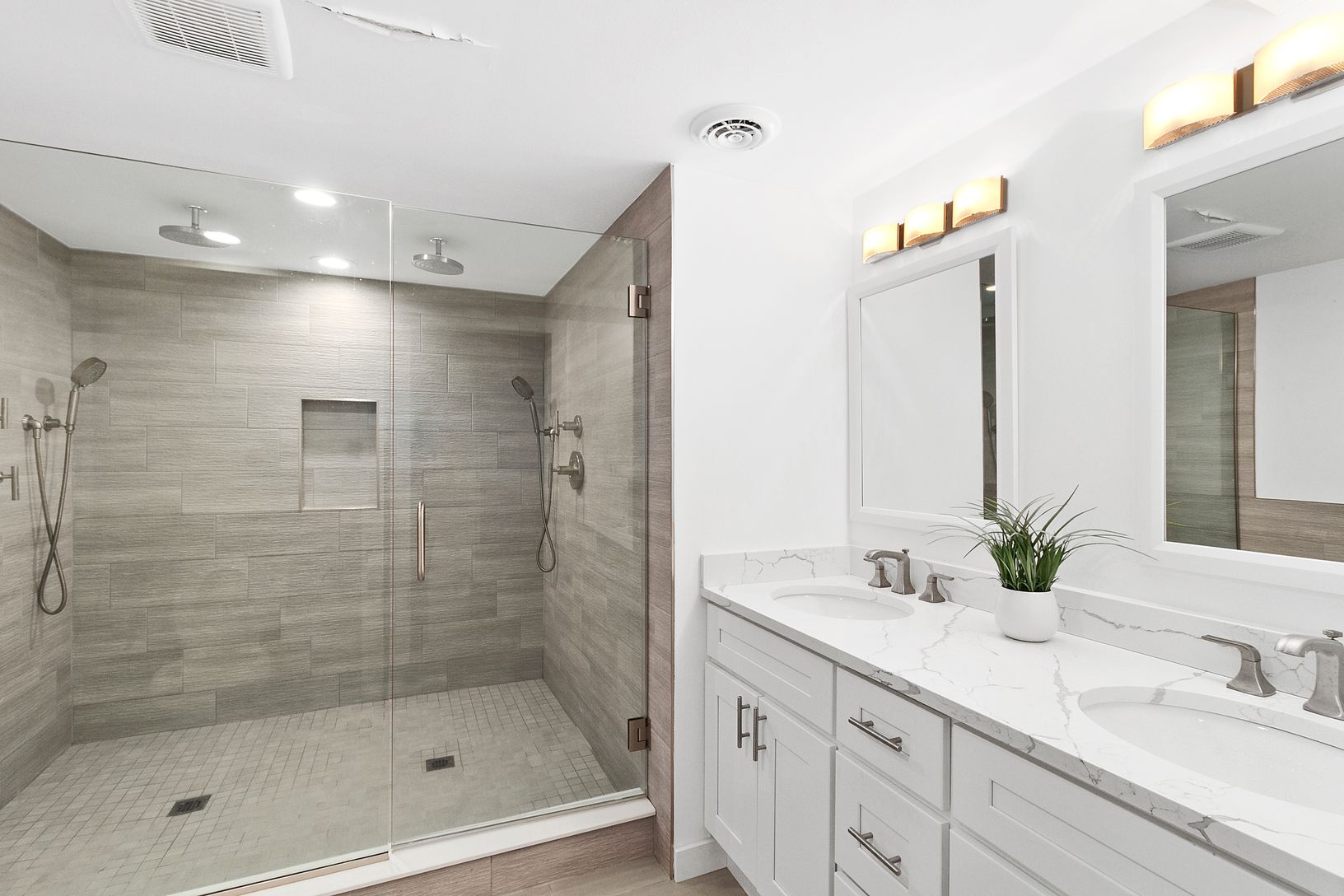  Large Marble Walk In Shower