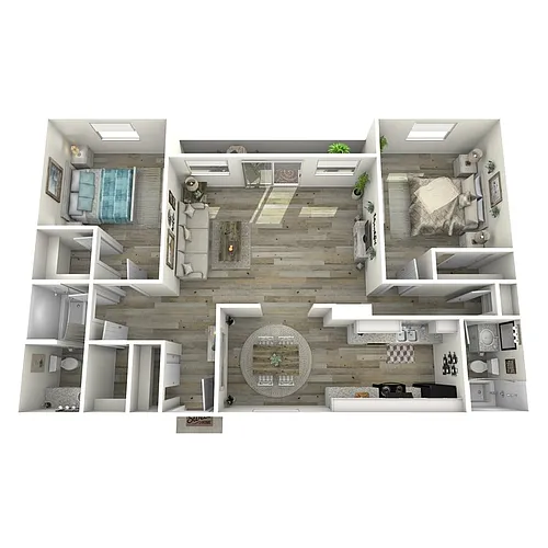 Floor plan 2 Bdrm