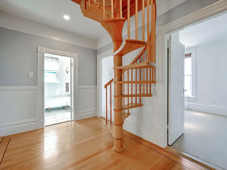 Spiral Staircase to Attic Room ( could be fourth Main House Bedroom