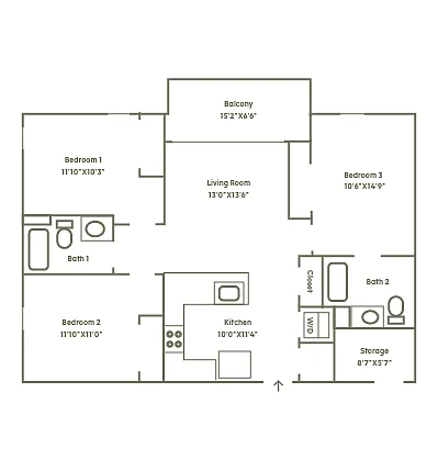 Floor plan 3 Bedroom