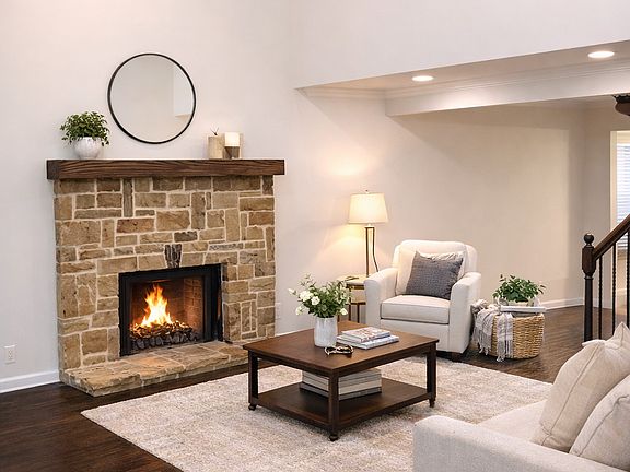 Living Room with virtual staging.