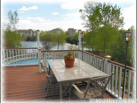 Beautiful deck view of pond