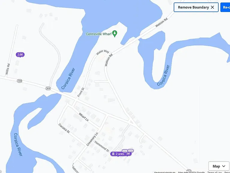See purple marker for location of home