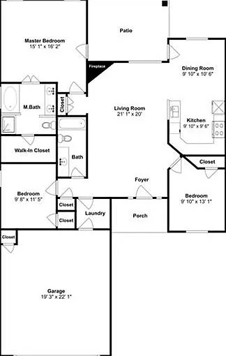 3 bed, 2.0 bath, 1530 sqft, $1,545 — Photo 4