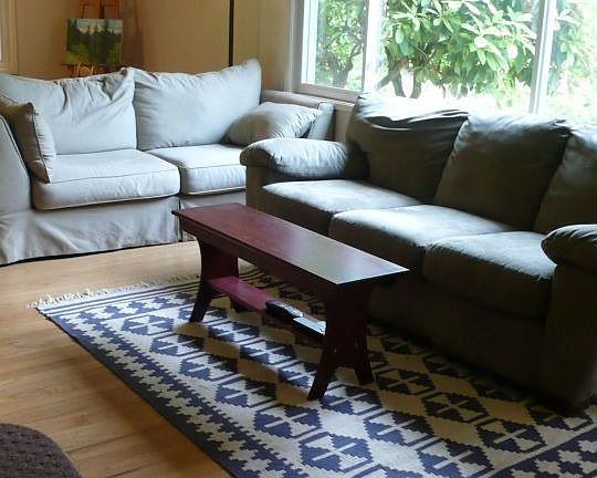 Living room with hardwoods