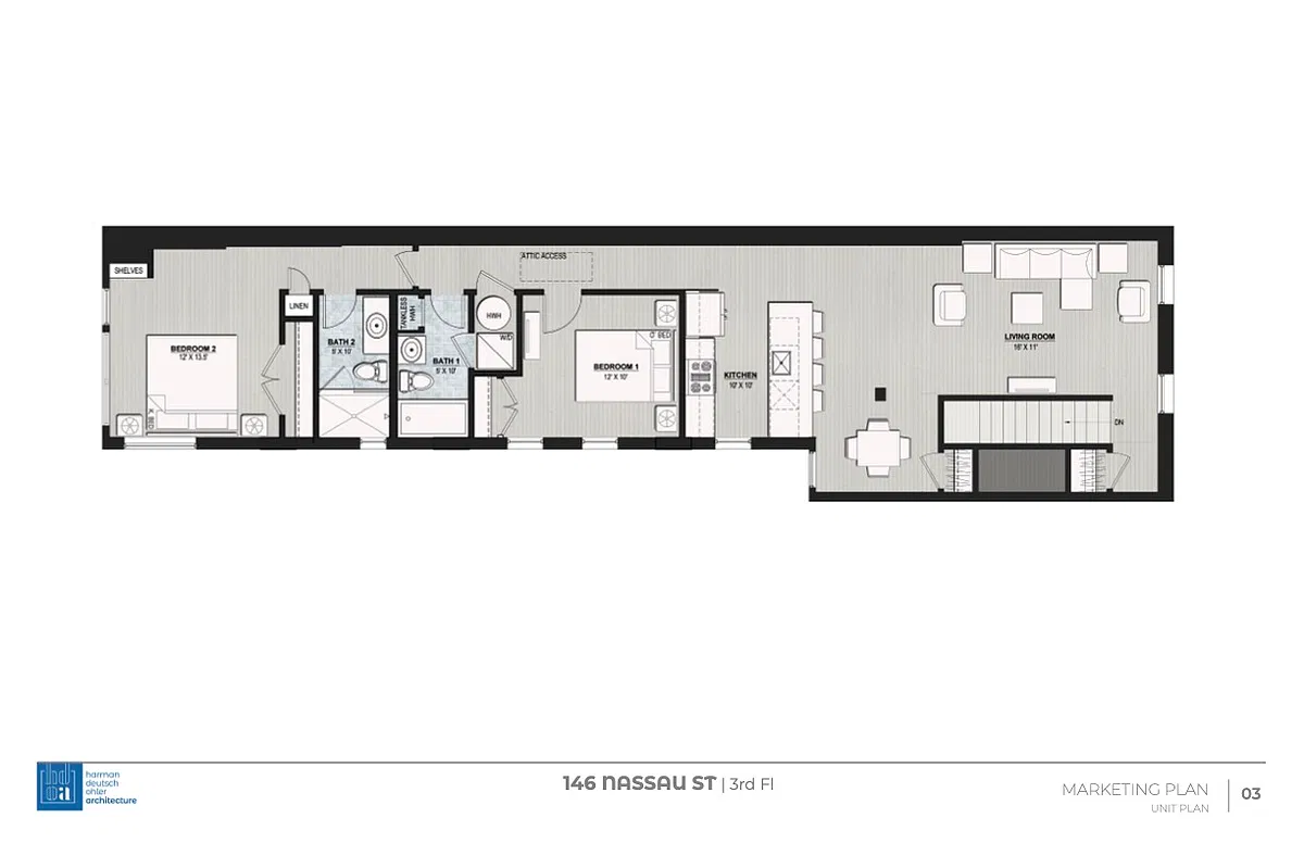Floor plan 2 Bed 2 Bath