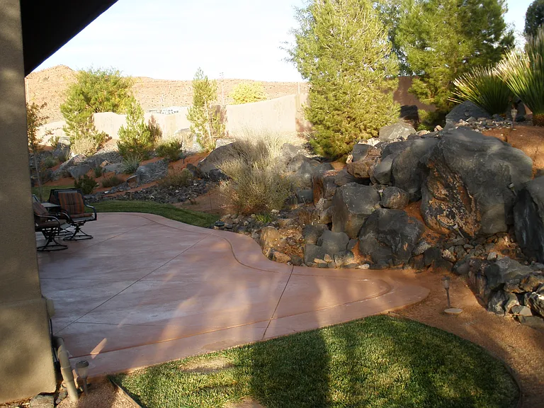 back yard patio