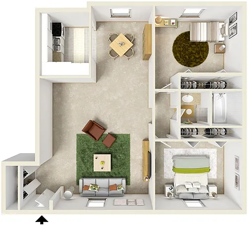 Floor plan Two Bedroom E