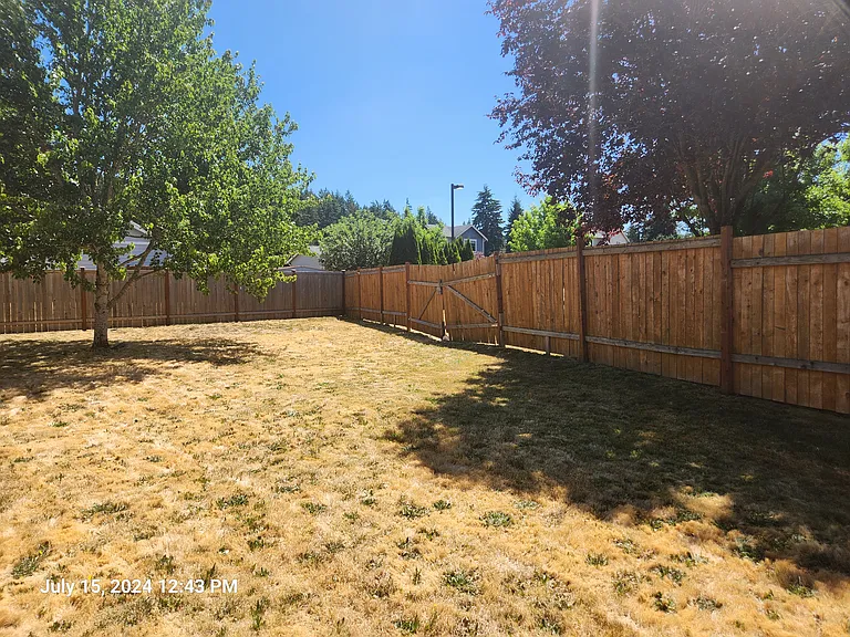 Backyard gate for RV parking