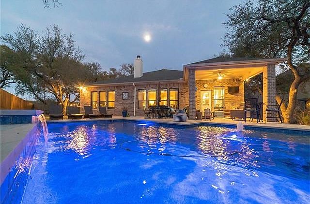 Long Built in Pool connected to Entertaining Areas