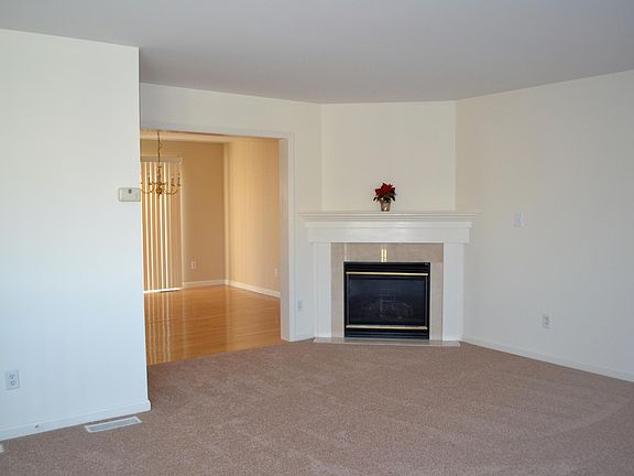 Living room toward FP and dining area
