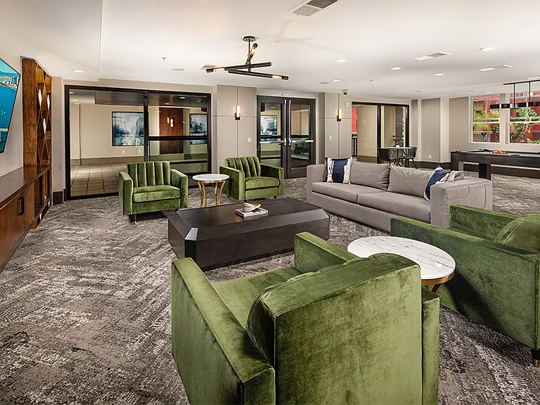Resident lounge with billiards