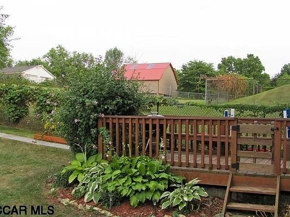 also a deck on the side of the house