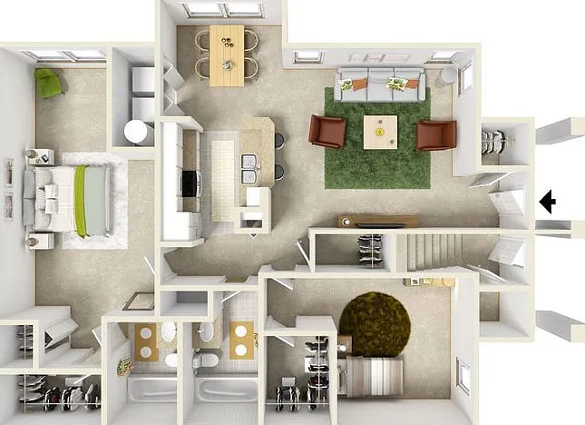 Hawthorne Groves - Sherwood UP - 2 Beds - 2 Baths - 1176 Sq. ft.