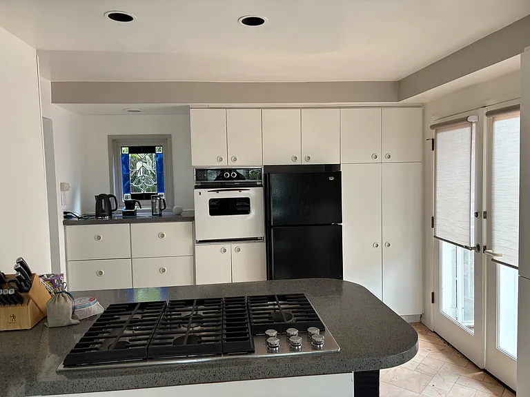 Kitchen storage and refrigerator.