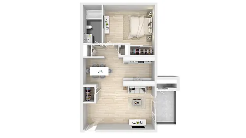 Floor plan 1x1 Dn