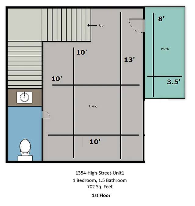 Floor plan 1X15