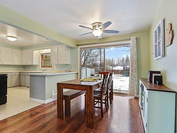 Dining area and kitchen