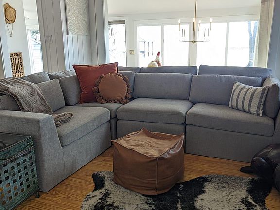 Get cozy on the large sectional