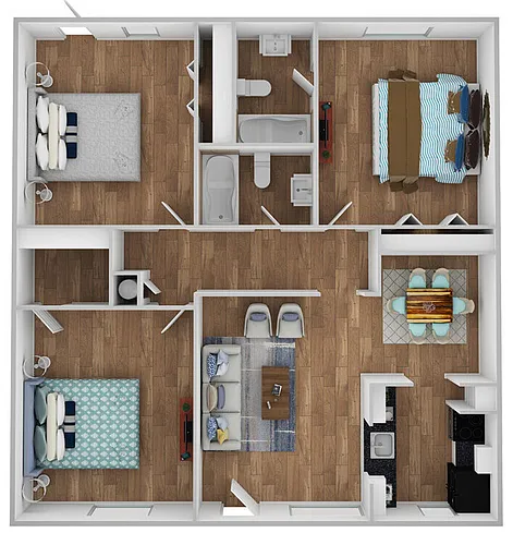Floor plan 3 Bedroom A