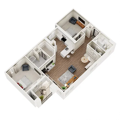 Floor plan C2 - Renovated