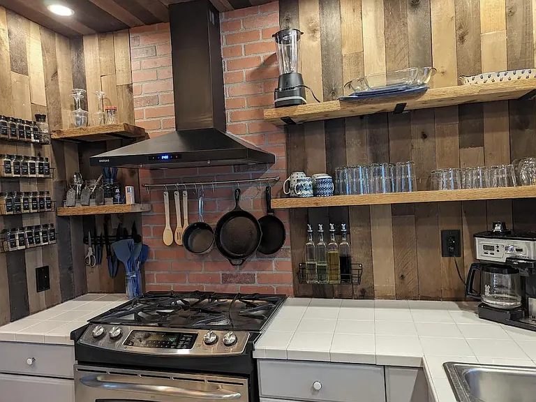 Fully stocked kitchen