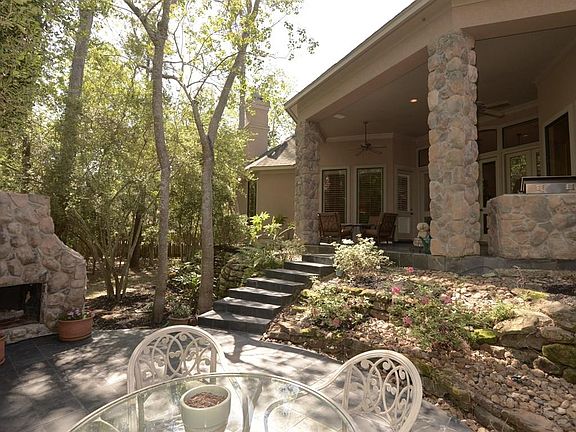 Multi-level patio, with out door fireplace too...