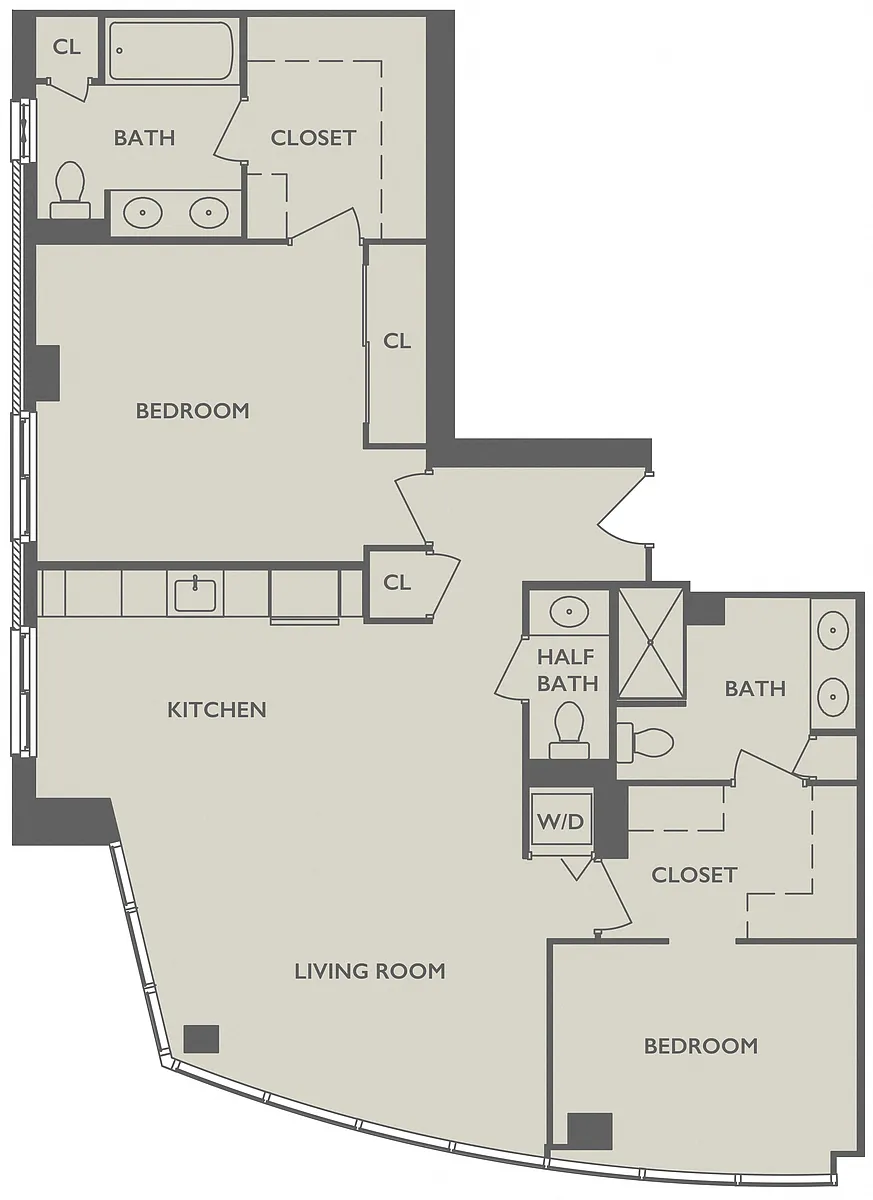 Floor plan Two Bedroom H