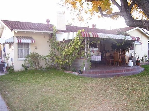 back of home / covered patio area