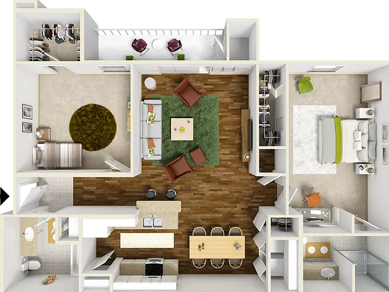 2 bedroom 2 bedroom