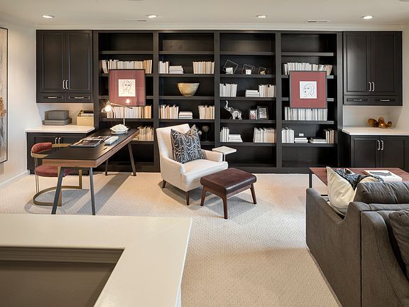Additional space in the loft with recessed lighting