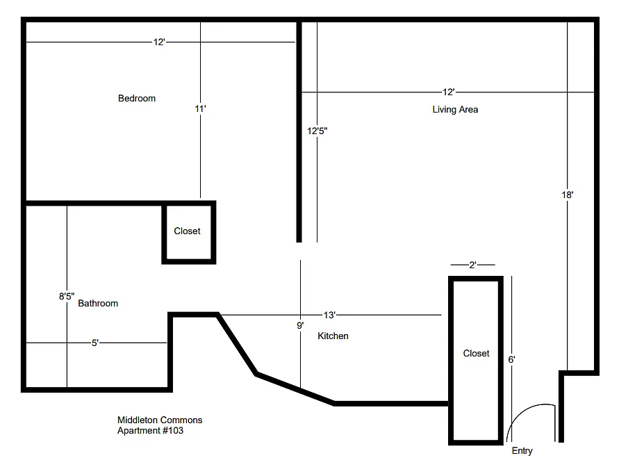 Floor plan One Bedroom-103